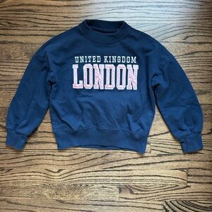 Abercrombie Kids Girls Sweatshirt - London UK Embroidered